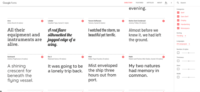 Google Fonts